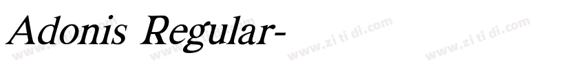 Adonis Regular字体转换 Adonis Regular字体转换